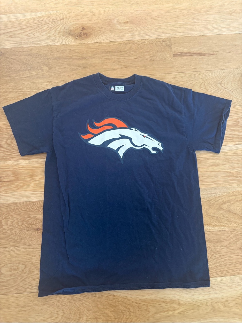 Denver Broncos Men's Navy Logo T-Shirt